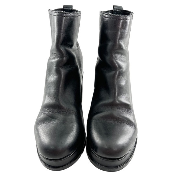 Sorel Margo Chelsea ankle booties size 10.5 41.5 black leather chunky boots - Picture 3 of 15